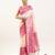 Off white color peacock design with zari weaving banarasi silk paithani saree