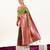 Olive color peacock design with zari weaving banarasi silk paithani saree