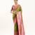 Olive color peacock design with zari weaving banarasi silk paithani saree
