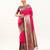 Rani pink color peacock design with zari weaving banarasi silk paithani saree