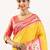 Yellow color peacock design with zari weaving banarasi silk paithani saree