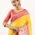 Yellow color peacock design with zari weaving banarasi silk paithani saree
