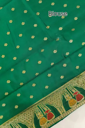 green meena weaving banarasi silk saree