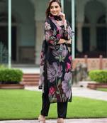 Women Embroidered Regular Kurta with Salwar & Dupatta