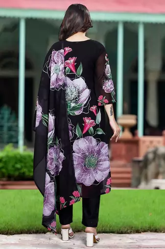 Women Embroidered Regular Kurta with Salwar & Dupatta