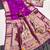 Purple color small butties and fully zari woven paithani silk saree