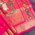 Rani pink color small butties and fully zari woven paithani silk saree