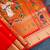 Red color small butties and fully zari woven paithani silk saree