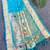 Sky blue color small butties and fully zari woven paithani silk saree
