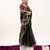 Black color lotus , musa and zari weaving  muga cotton saree