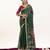 Dark green color lotus , musa and zari weaving  muga cotton saree