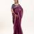 Plum color lotus , musa and zari weaving  muga cotton saree