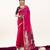 Rani pink color lotus , musa and zari weaving  muga cotton saree