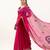 Rani pink color lotus , musa and zari weaving  muga cotton saree