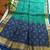 Aqua blue color resham and zari weaving raw silk pochampali ikkat saree