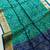 Aqua blue color resham and zari weaving raw silk pochampali ikkat saree