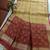 Cream blue color resham and zari weaving raw silk pochampali ikkat saree