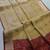 Cream blue color resham and zari weaving raw silk pochampali ikkat saree