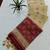 Cream blue color resham and zari weaving raw silk pochampali ikkat saree