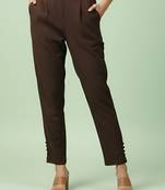 Women's brown lycra trouser (brown)