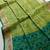 Light olive color resham and zari weaving raw silk pochampali ikkat saree