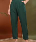 Women's deep green lycra trouser (deep green)