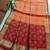 Peach color resham and zari weaving raw silk pochampali ikkat saree