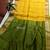 Yellow color resham and zari weaving raw silk pochampali ikkat saree
