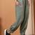 Women relaxed grey viscose rayon trousers