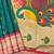 Dark green color peacock design with zari weaving banarasi paithani silk saree