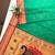 Emerald color peacock design with zari weaving banarasi paithani silk saree