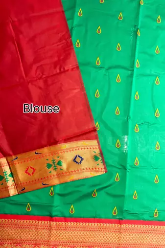 emerald peacock design zari weaving banarasi saree