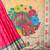 Hot pink peacock design with zari weaving banarasi paithani silk saree
