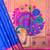 Royal blue color peacock design with zari weaving banarasi paithani silk saree