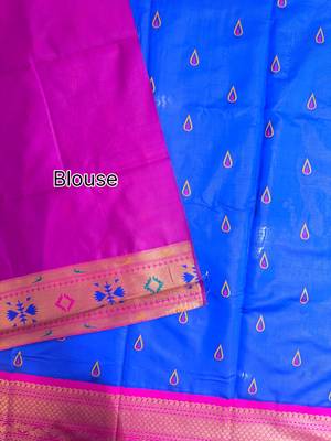 royal blue peacock design zari weaving banarasi saree 4