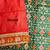 Dark green color zari and meena weaving patola silk saree
