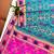 Teal color zari and meena weaving patola silk saree