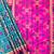 Teal color zari and meena weaving patola silk saree