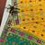 Yellow color zari and meena weaving patola silk saree
