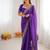 Purple georgette printed saree