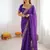 Purple georgette printed saree
