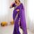 Purple georgette printed saree
