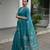 Teal color double shaded zari weaves jute linen silk saree