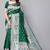 Green silk blend zari woven saree