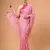 Pink satin printed saree