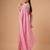 Pink satin printed saree
