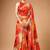 Multicolor satin printed saree