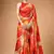Multicolor satin printed saree