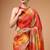 Multicolor satin printed saree