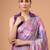 Multicolor satin printed saree
